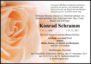 Anzeige von Konrad Schramm von MGO