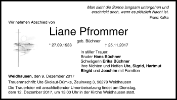 Anzeige von Liane Pfrommer von MGO