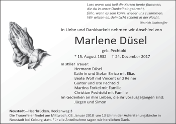 Anzeige von Marlene Düsel von MGO
