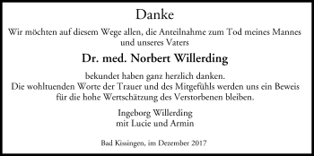 Anzeige von Norbert Willerding von MGO