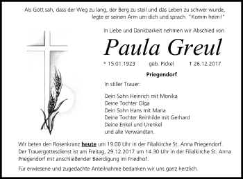 Anzeige von Paula Greul von MGO