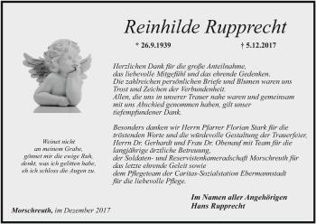 Anzeige von Reinhilde Rupprecht von MGO