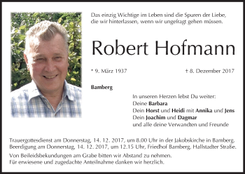 Anzeige von Robert Hofmann von MGO