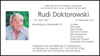 Anzeige von Rudi Doktorowski von MGO
