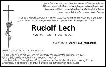 Anzeige von Rudolf Lech von MGO