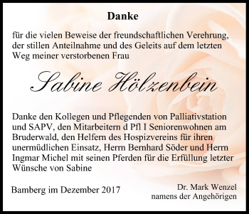 Anzeige von Sabine Hölzenbein von MGO