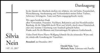 Anzeige von Silvia Nein von MGO
