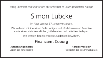 Anzeige von Simon Lübcke von MGO