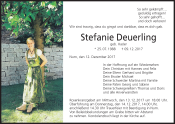Anzeige von Stefanie Deuerling von MGO