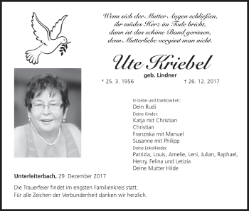 Anzeige von Ute Kriebel von MGO