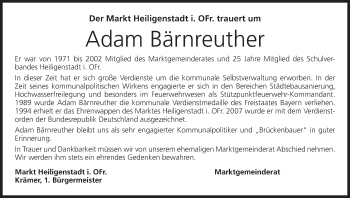 Anzeige von Adam Bärnreuther von MGO