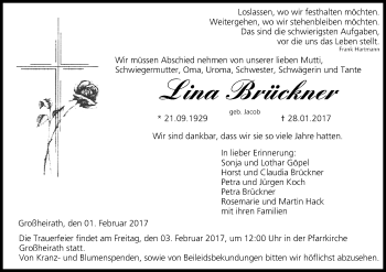 Anzeige von Lina Brückner von MGO