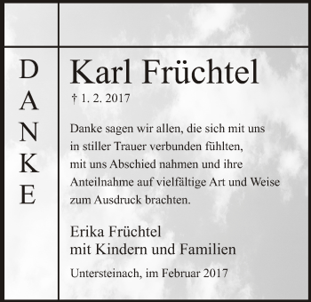 Anzeige von Karl Früchtel von MGO