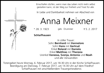 Anzeige von Anna Meixner von MGO
