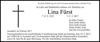 Anzeige von Lina Fürst von MGO