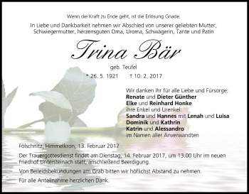 Anzeige von Irina Bär von MGO