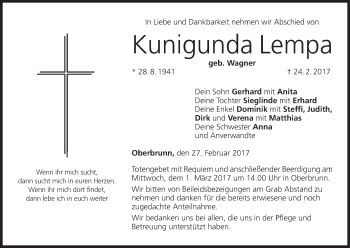 Anzeige von Kunigunda Lempa von MGO