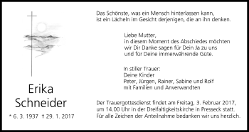 Anzeige von Erika Schneider von MGO