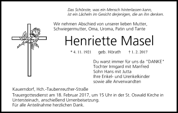 Anzeige von Henriette Masel von MGO