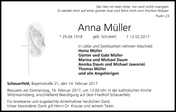 Anzeige von Anna Müller von MGO