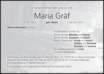 Anzeige von Maria Gräf von MGO