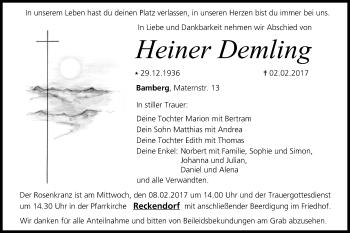 Anzeige von Heiner Demling von MGO