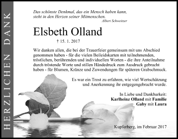 Anzeige von Elsbeth Olland von MGO