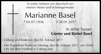 Anzeige von Marianne Basel von MGO