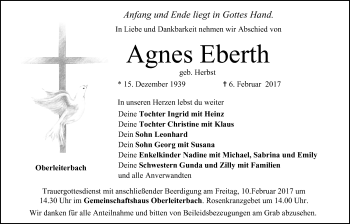 Anzeige von Agnes Eberth von MGO