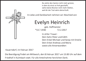 Anzeige von Evelyn Heinrich von MGO