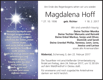 Anzeige von Magdalena Hoff von MGO