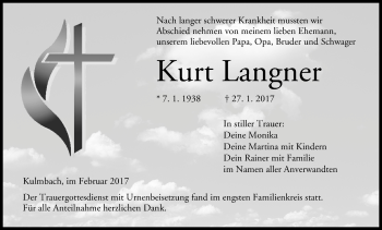 Anzeige von Kurt Langner von MGO