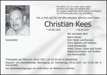Anzeige von Christian Kees von MGO