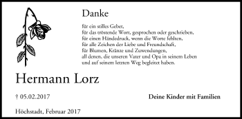 Anzeige von Hermann Lorz von MGO