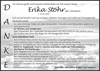 Anzeige von Erika Stöhr von MGO