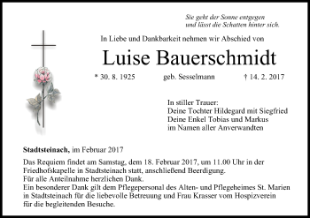 Anzeige von Luise Bauerschmidt von MGO