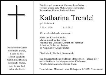 Anzeige von Katharina Trendel von MGO