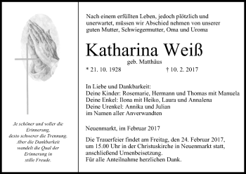 Anzeige von Katharina Weiß von MGO