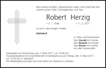 Anzeige von Robert Herzig von MGO