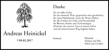 Anzeige von Andreas Heinickel von MGO