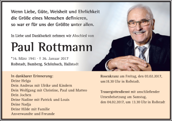 Anzeige von Paul Rottmann von MGO
