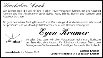 Anzeige von Egon Kramer von MGO