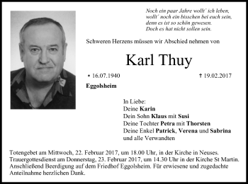 Anzeige von Karl Thuy von MGO