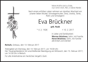 Anzeige von Eva Brückner von MGO
