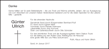 Anzeige von Günter Ullrich von MGO