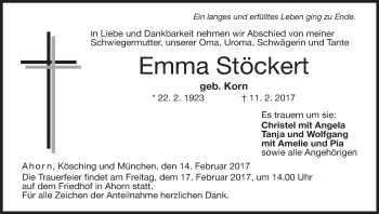 Anzeige von Emma Stöckert von MGO