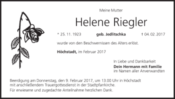 Anzeige von Helene Riegler von MGO