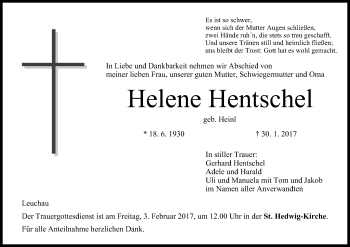 Anzeige von Helene Hentschel von MGO