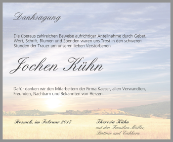 Anzeige von Jochen Kühn von MGO