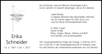 Anzeige von Erika Schneider von MGO